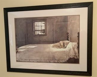 86. Andrew Wyeth Poster w/ Dog (33" x 26")