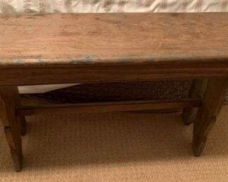85. Gimbert's Limited Rustic Wood Bench (40" x 10" x 19")