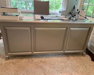 114. Metallic Painted Executive Desk  (65" x 30" x 30")