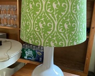 50. Pair of White Ceramic Lamps (27")