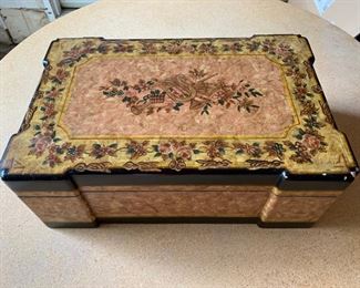 151. Hand Painted Jewelry Box (14" x 9" x 5")
