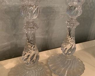 172. Pair of Baccarat Candlesticks (9")
