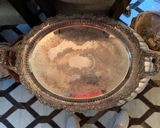  198. Silver Plated Tray