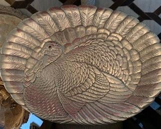 197. Metal Turkey Platter