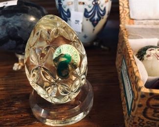 eggs including Waterford crystal egg