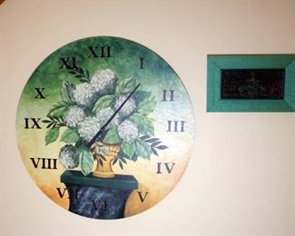 Large Hand Painted Wall Clock