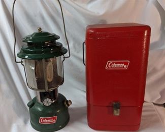 coleman lantern and case