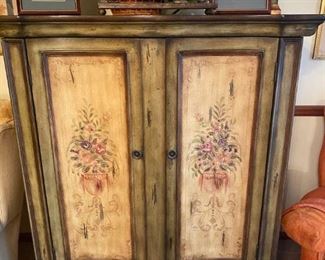 painted entertainment cabinet 
