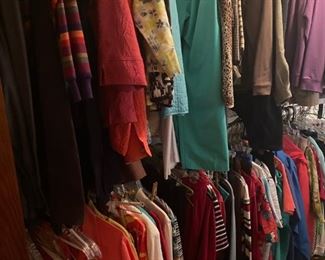 closet full of clothes 