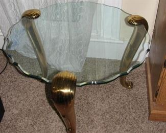 P.E. Guerin (or in style of) glass table.