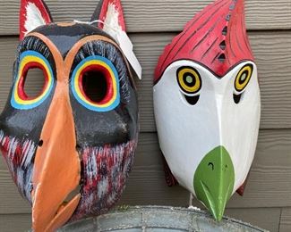 Hand made folk masks from mexico.  Signed by artist.
