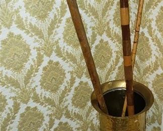 Brass umbrella Stand with Canes