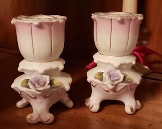 Porcelain Candlestick Holders