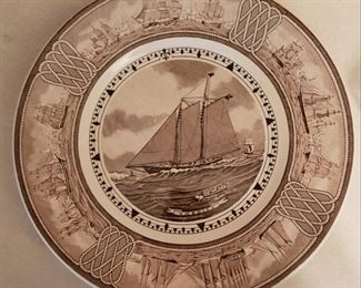The American sailing Ship Plates  The American, Ranger, & Union
