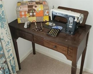 Brothers Sewing Machine in Cabinet