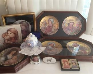 Edna Hibel Collectibles w certificates and boxed