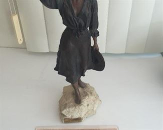 Josep Bofill Bronze Resin Sculpture -Brisa The Breeze- with Certificate of authenticity No. 1904 of 3999
