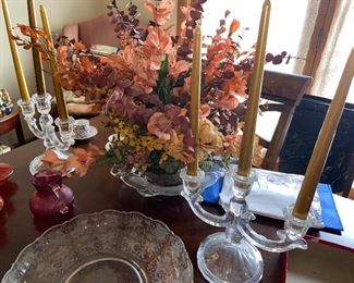 Heisey (?) candlesticks $75 pair