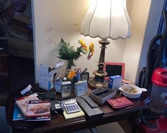 Various lamps Inc Stiffel and matching painted glass Lamps