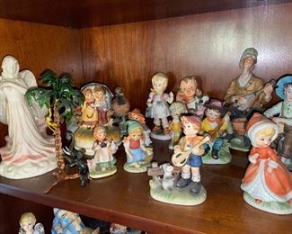 Most of these figurines are Mot Hummels, $5-10ea