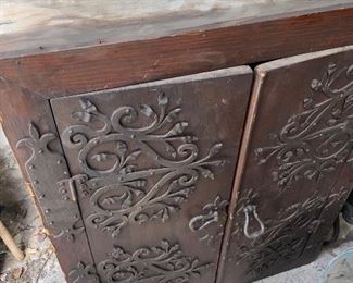 Items from the garage attic… The grandfather was an iron worker (worked on ships in WWii) and made these pieces