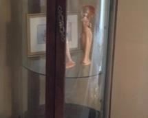 BEAUTIFUL PILLAR CURIO CABINET (LIGHTED)