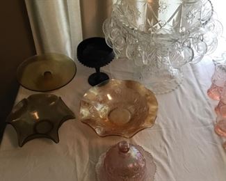 VINTAGE GLASSWARE (PUNCH BOWL SET HAS BEEN SOLD)