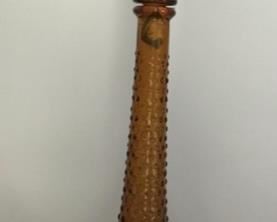 AMBER ITALIAN ART GLASS DECANTER W/STOPPER