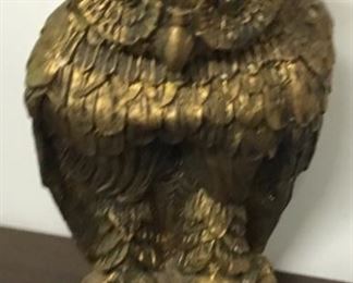 LARGE VINTAGE PLASTER OWL