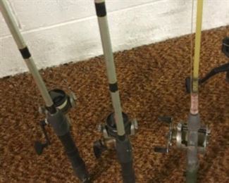 VINTAGE FISHING POLES/REELS