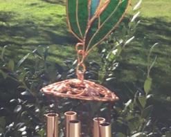 STAINED GLASS HUMMINGBIRD WINDCHIME