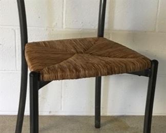 METAL AND RATTAN CHAIR