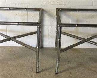 "BAMBOO" METAL END TABLE FRAMES (NO GLASS)