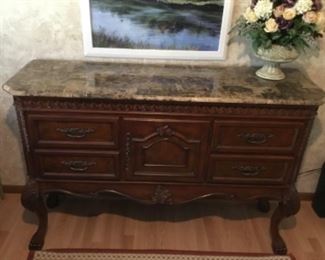 MARBLE-TOP BUFFET