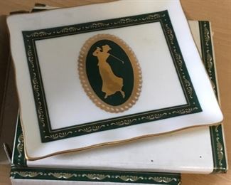 LADY GOLFER TRINKET TRAY