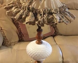 VINTAGE HOBNAIL LAMP