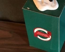 SANTA FIGURE W/POST CARD