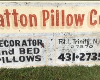 VINTAGE 2-SIDED, HAND-PAINTED BUSINESS SIGN (SIDE 2)