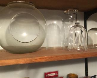 Various glass domes.
