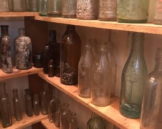 Antique bottles.  Many were dug locally!