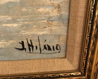 Painting by J. Hilario of ships BUY IT NOW $300