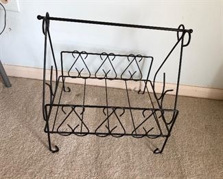 Metal Magazine Rack Black $10