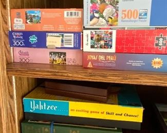Group of 15 Puzzles AS IS and Yahtzee BUY IT NOW $35
