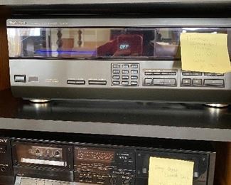 Panasonic VCR PV7451 4 head VCR BUY IT NOW $40, Technics Compact Disc Changer SL-MC4 BUY IT NOW $50, Sony Stereo Cassette Deck TC-W345 BUY IT NOW $20, Denon Stereo Receiver DRA-395 BUY IT NOW $70