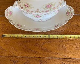 Made in France this beautiful antique soup toureen with underliner $30