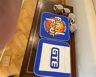 1997 Final Four Indianapolis Collection, 2 cushions, 4 coffee cups and multiple plastic cups. BUY THEM ALL $25 for Lot