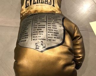Gold Oversized Everlast Gold Glove with list of winners BUY IT NOW $100