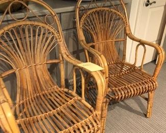 Set of 4 Rattan/Bamboo Chairs BUY THEM NOW $350 all 4