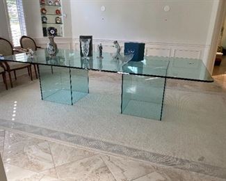 The glass table that Molly Ringwald blew her Sixteen candles out on was moved to this home. A piece of Movie History #JohnHughes #sixteencandles Table 10' x 4'5" x 30"h BUY IT NOW $5000 OBO