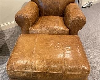 Leather Chair and Ottoman BUY IT NOW $300
